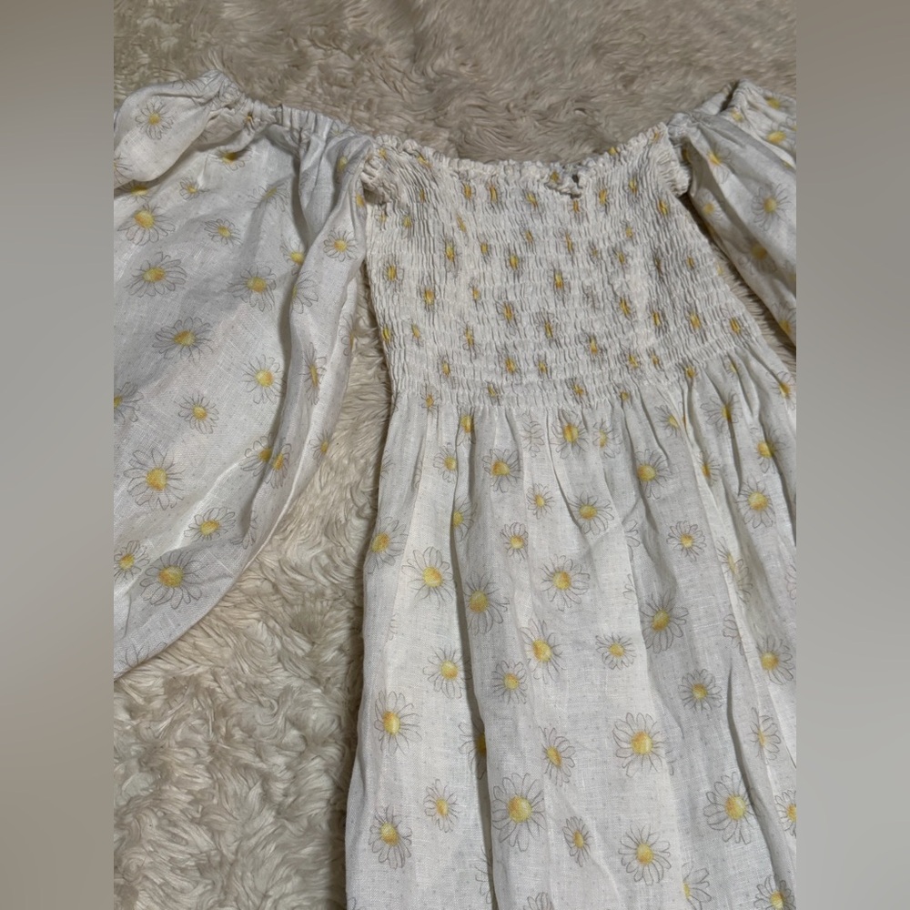 Sleeper Atlanta Daisy Print Linen Dress - Size Medium - Picture 7 of 10